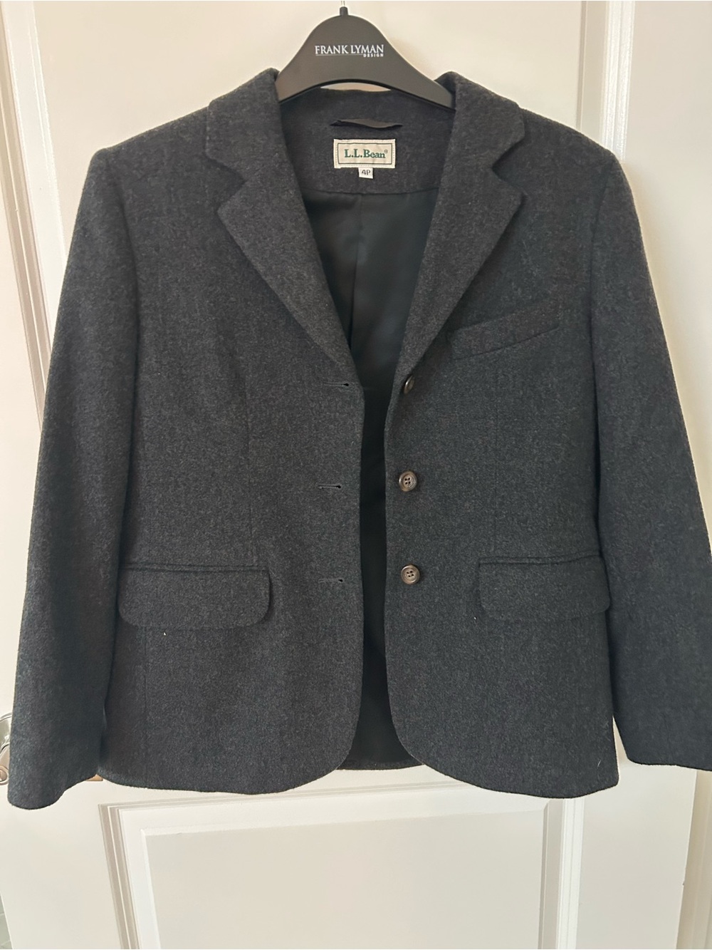 L.L. Bean Woman’s  Dark Gray Wool Pea Coat